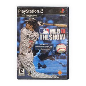 PS2 MLB The Show 10 CIB Complete Joe Mauer - Tested - Acceptable Condition